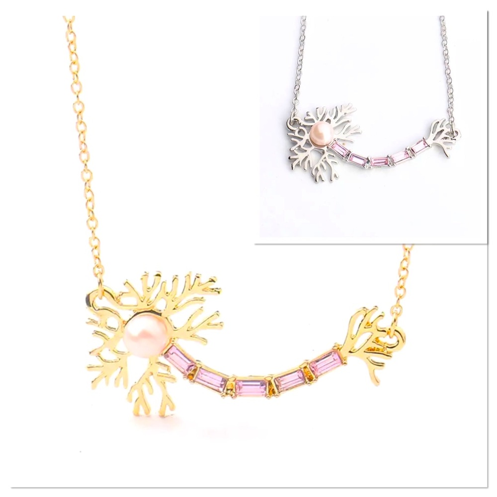 18k GP Sterling Silver “Neuron” Necklace